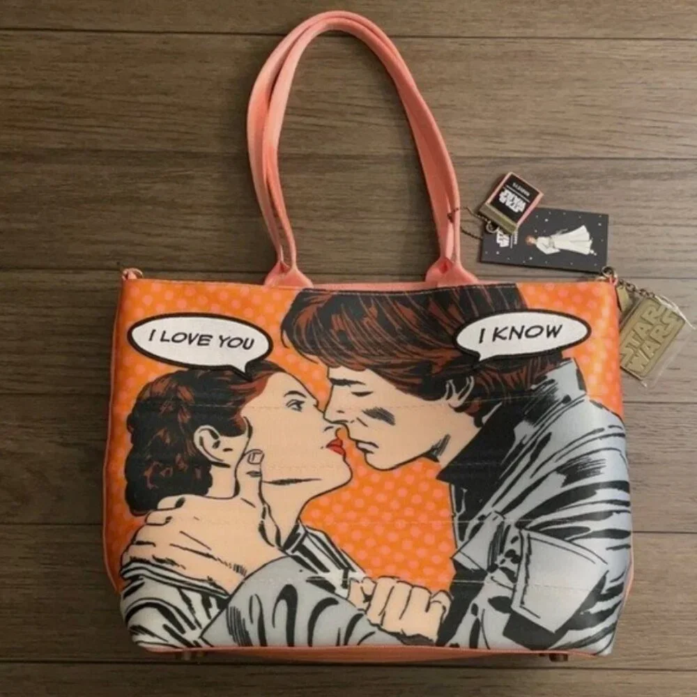 Harveys Star Wars Rebel Princess Han Solo Leia Seatbelt Tote Bag Purse NWT - Picture 1 of 2